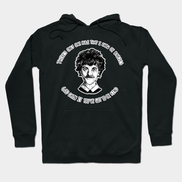 Vonnegut Quote God Bless Your Mr. Rosewater Hoodie by Audrey Nagle